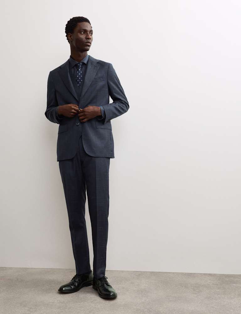 2 Piece Tailored Fit Wool Rich Suit 1 of 6