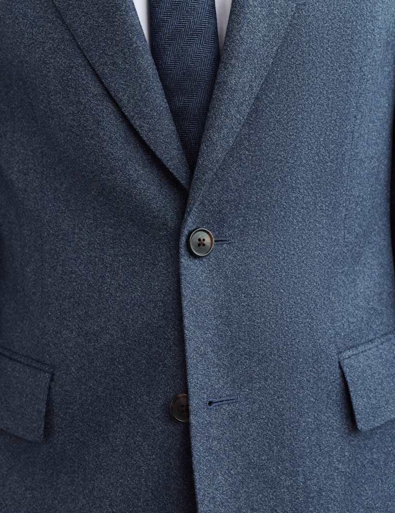 2 Piece Tailored Fit Pure Wool Mouliné Suit 4 of 6