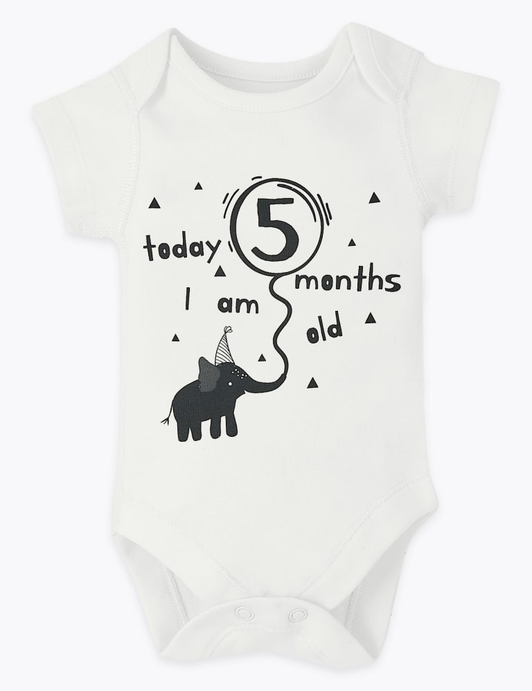 12 Pack Cotton Milestone Bodysuits M S IE