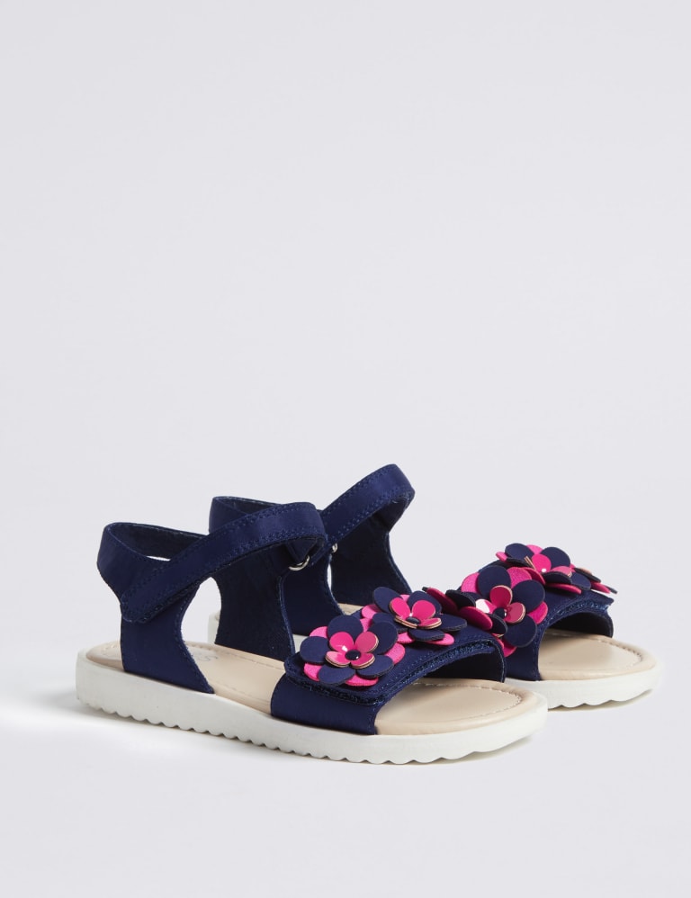 Kids Floral Footbed Sandals 5 Small 12 Small M S IE