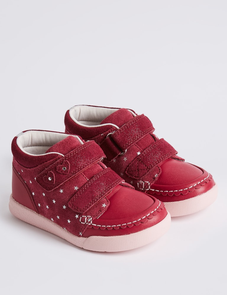 Kids leather trainers discount