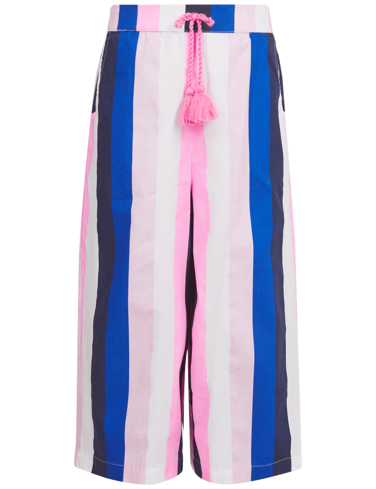 Striped culotte trousers top