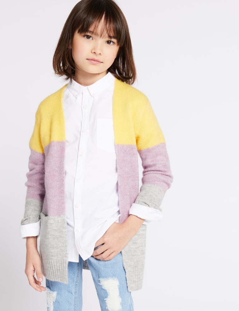 Colour block cardigan store