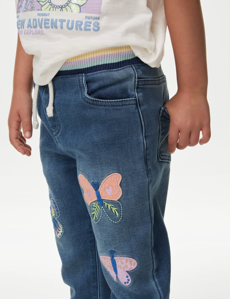 Cotton Rich Elasticated Waist Jeans (2-8 Yrs) 3 of 5