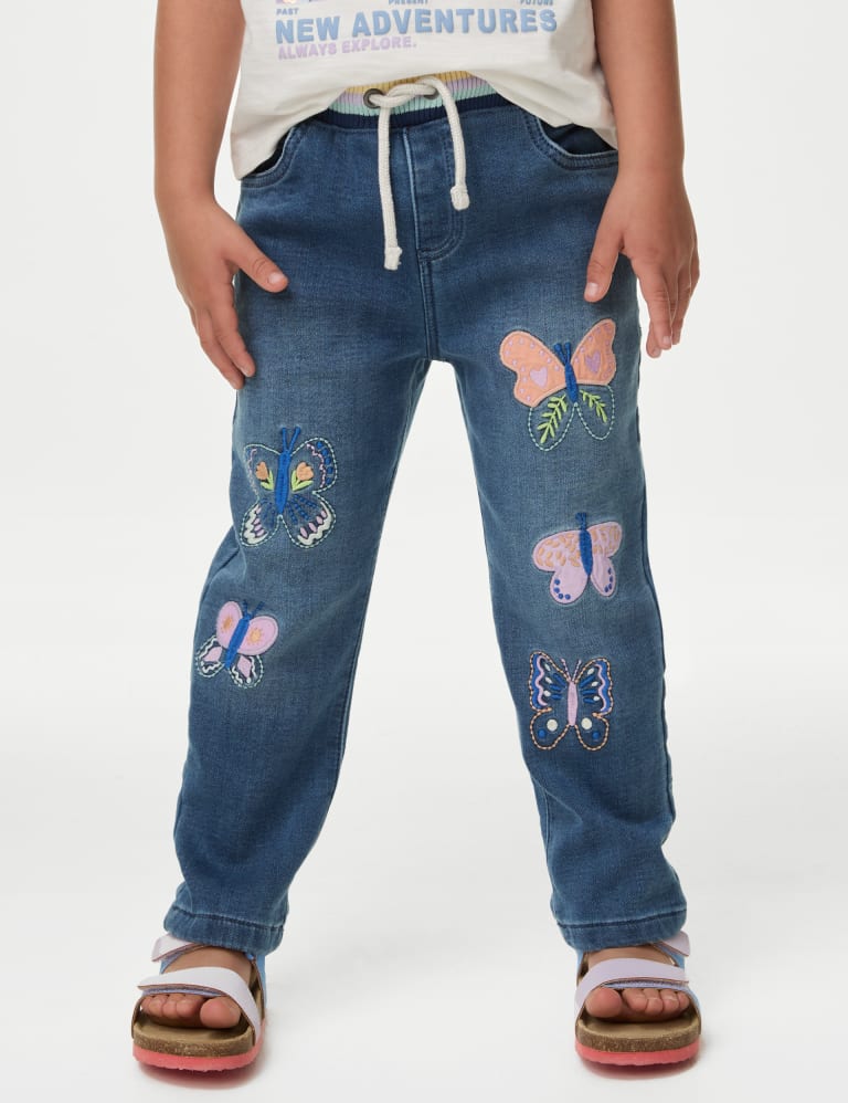 Cotton Rich Elasticated Waist Jeans (2-8 Yrs) 4 of 5