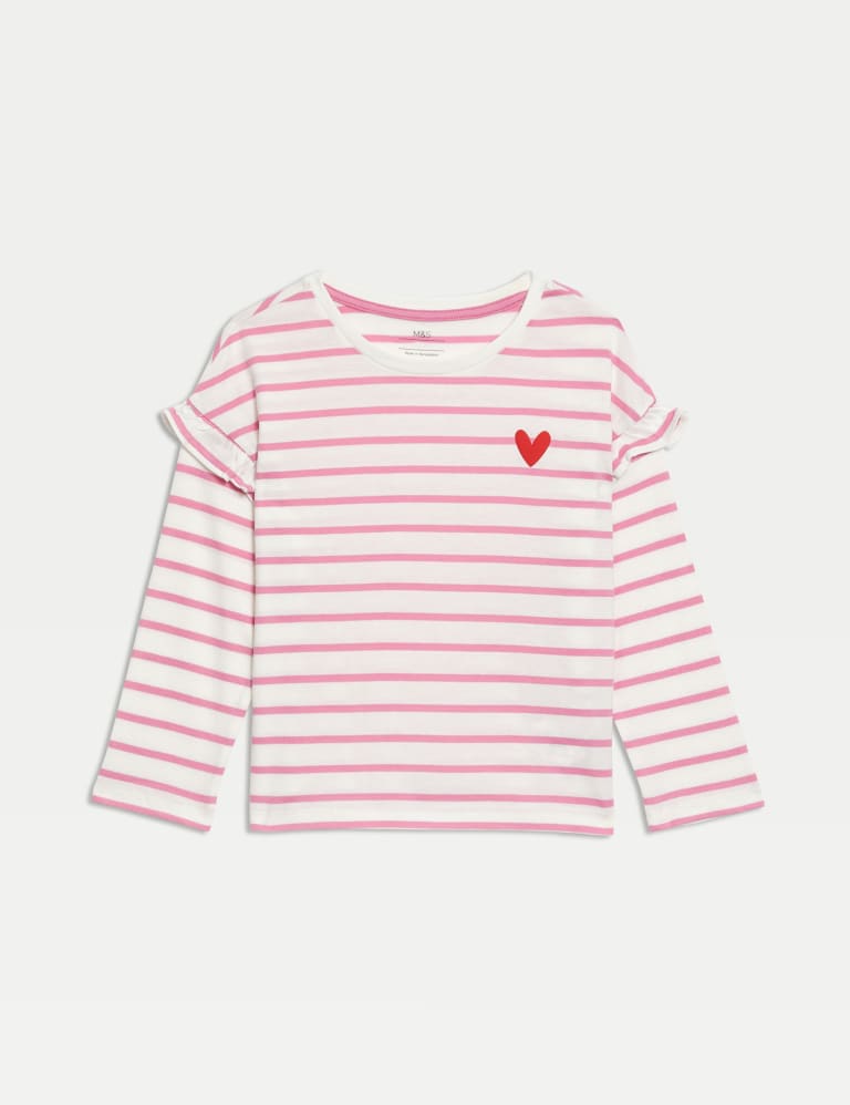 Pure Cotton Striped Top (2-8 Yrs) 2 of 5