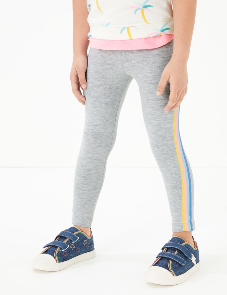 Rainbow side stripe leggings top