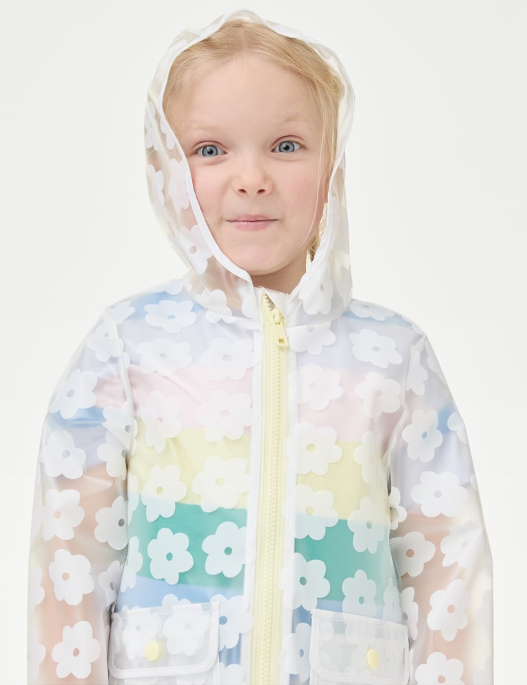 Floral Hooded Raincoat (2-8 Yrs) | M&S Collection | M&S