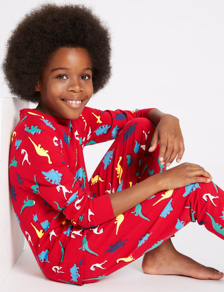 Cotton Dinosaur Print Pyjamas with Stretch 1 16 Years M S IE