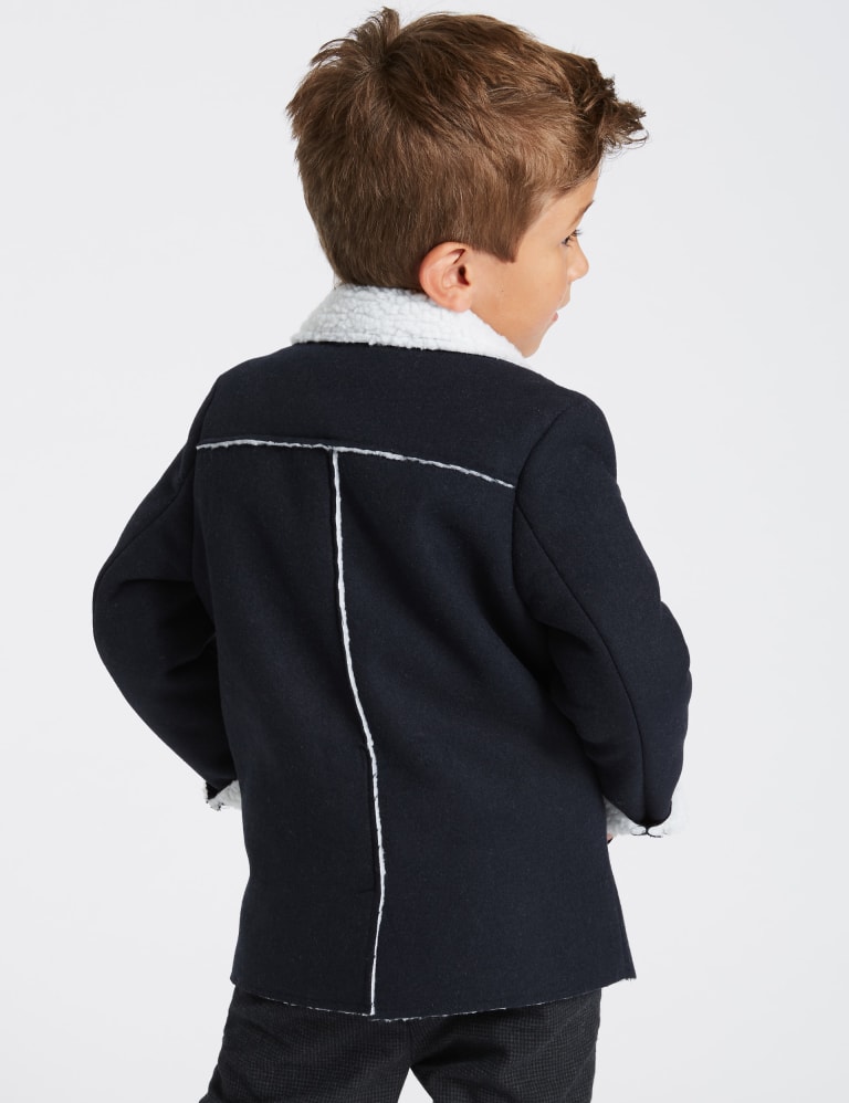 Faux Fur Borg Pea Coat 3 Months 5 Years M S IE
