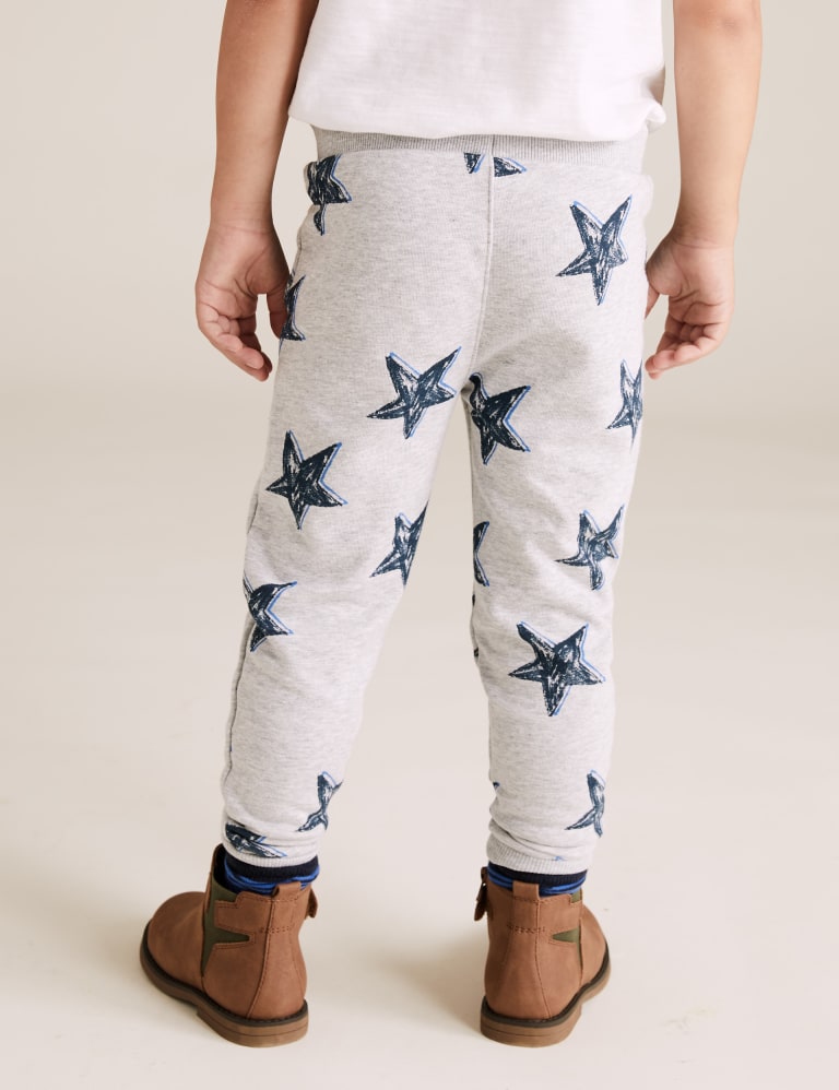 Cotton Star Print Joggers 2 7 Yrs M S IE