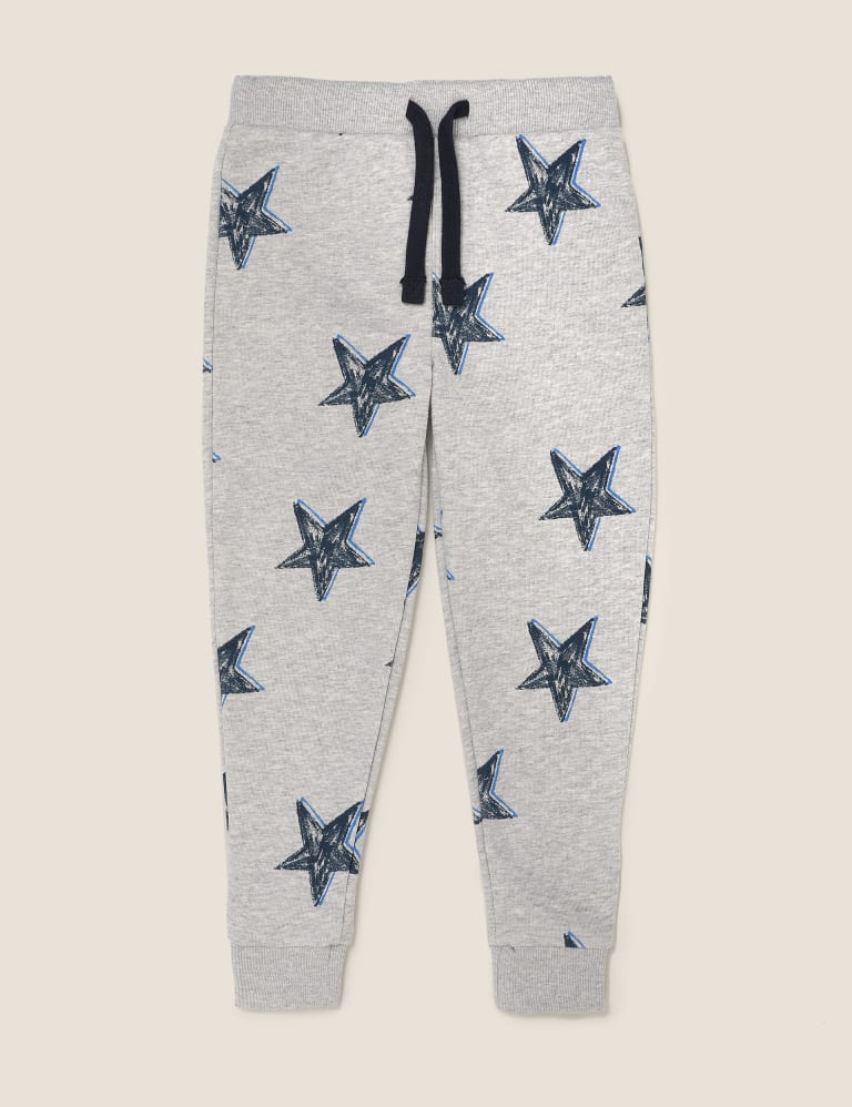 Cotton Star Print Joggers 2 7 Yrs M S IE