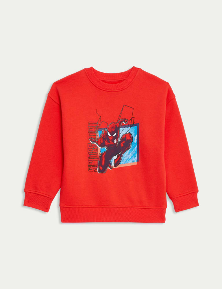 Cotton Rich Spider-Man™ Graphic Sweatshirt (2-8 Yrs) 2 of 6