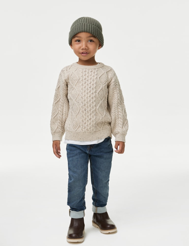 Cotton Rich Textured Jumper (1-8 Yrs) 4 of 6