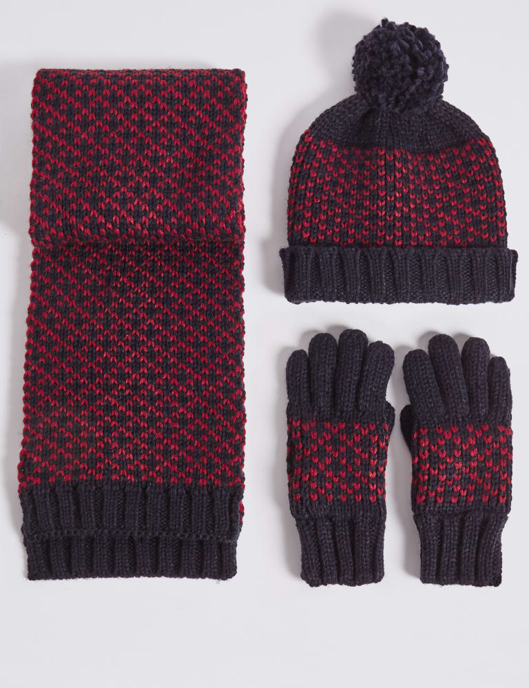 Children's all in one hat scarf and gloves discount