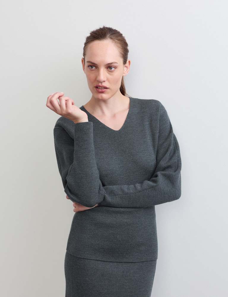 Pure Merino Wool Jumper & Skirt Set 5 of 6