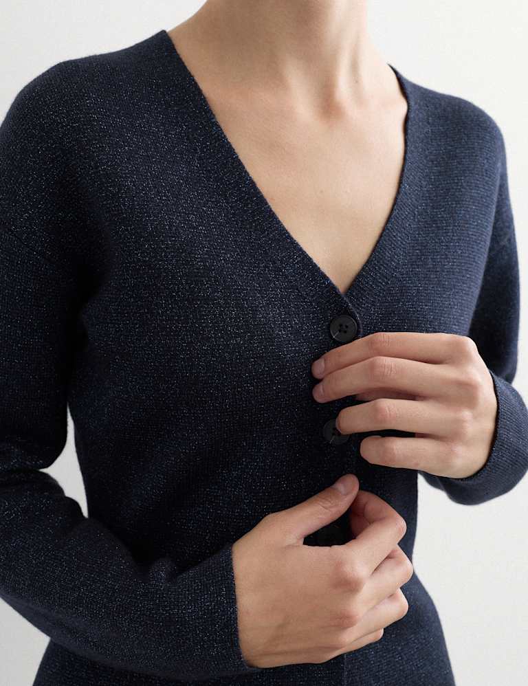 Merino Lurex Cardigan & Skirt Set 2 of 3