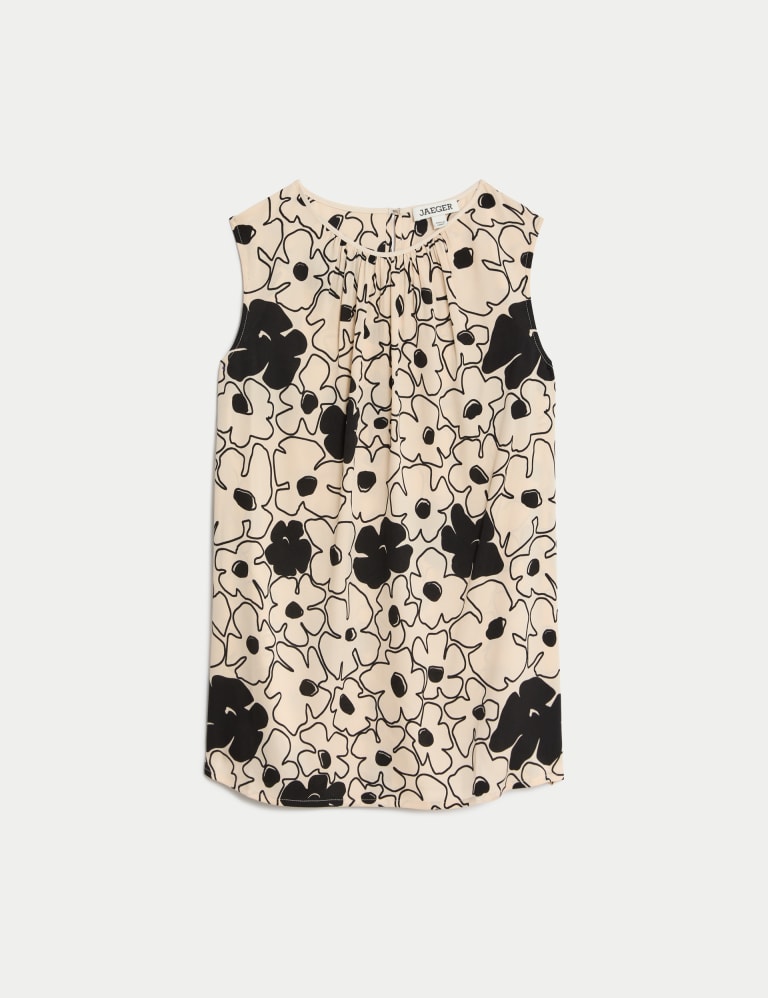 Beige Printed Crew Neck