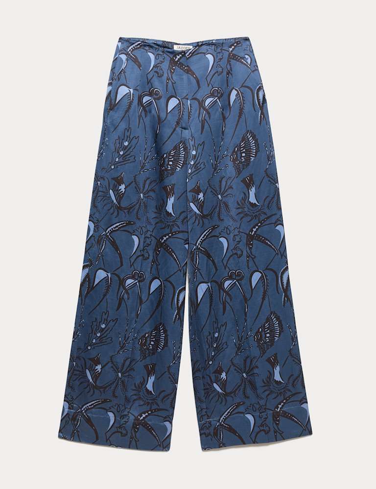 Printed Short Sleeve Longline Blazer & Trouser Set 2 of 6