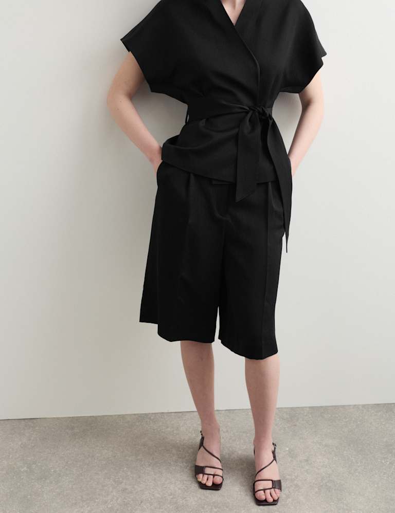 Wrap Jacket with Linen & Shorts 4 of 6