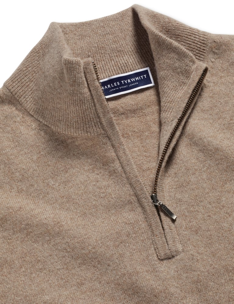 Pure Cashmere Half Zip Jumper Charles Tyrwhitt M S