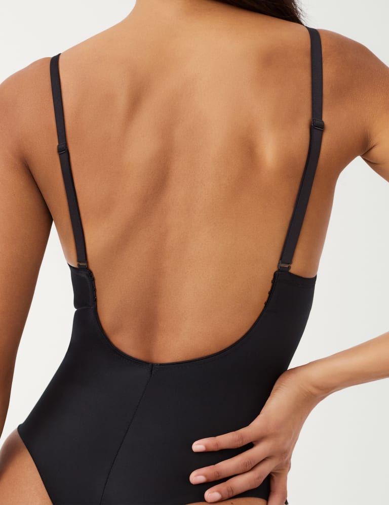 Suit Your Fancy Medium Control Plunge Low-Back Thong Bodysuit 5 of 5