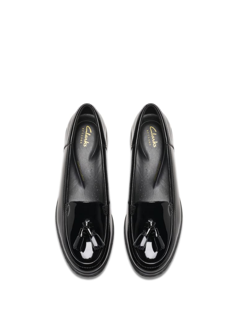 Patent Leather Tassel Slip On Loafers 2 of 7