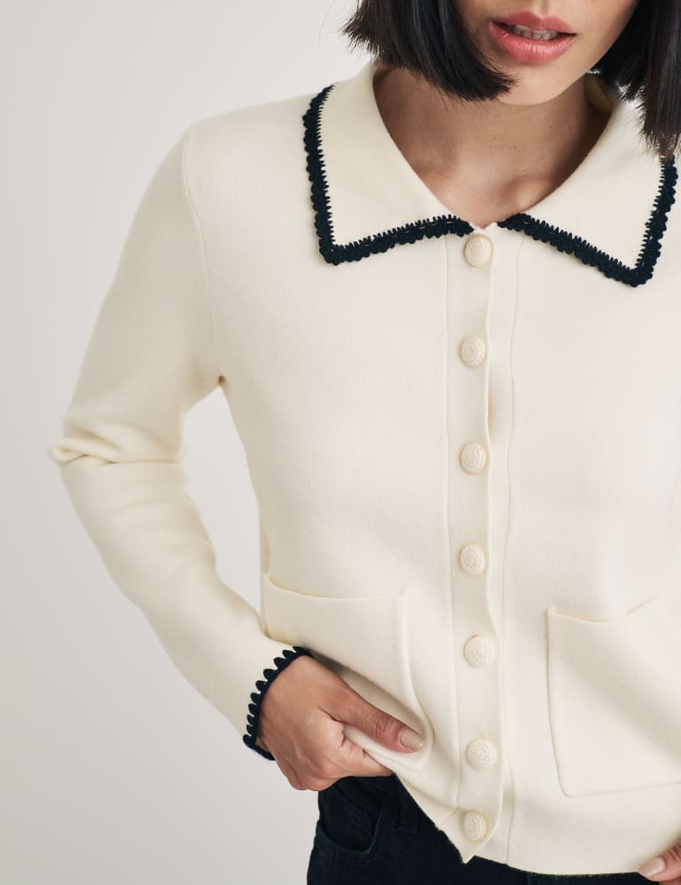 Collared cardigan womens store