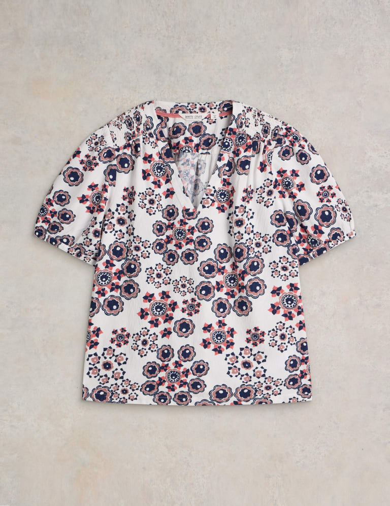 Textured Floral V-Neck Blouse 2 of 6