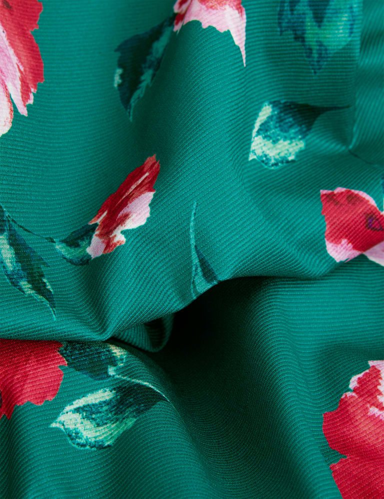 Floral Round Neck Knee Length Bodycon Dress | HOBBS | M&S