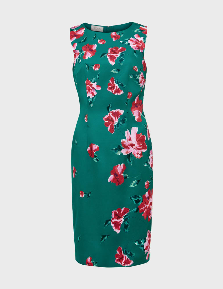 Floral Round Neck Knee Length Bodycon Dress | HOBBS | M&S