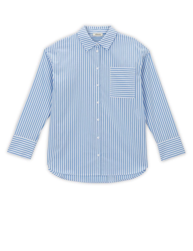 Organic Cotton Striped Collared Shirt | Albaray | M&S