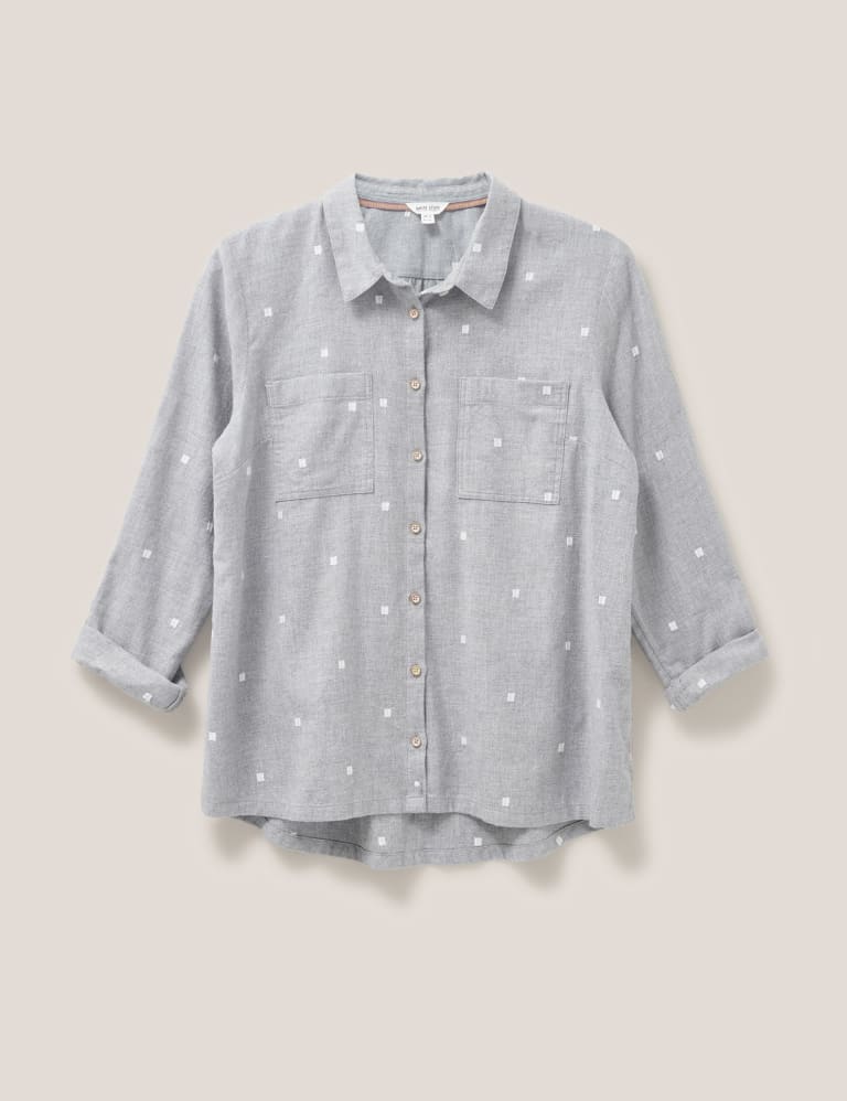 Organic Cotton Textured Collared Shirt | White Stuff | M&S 
