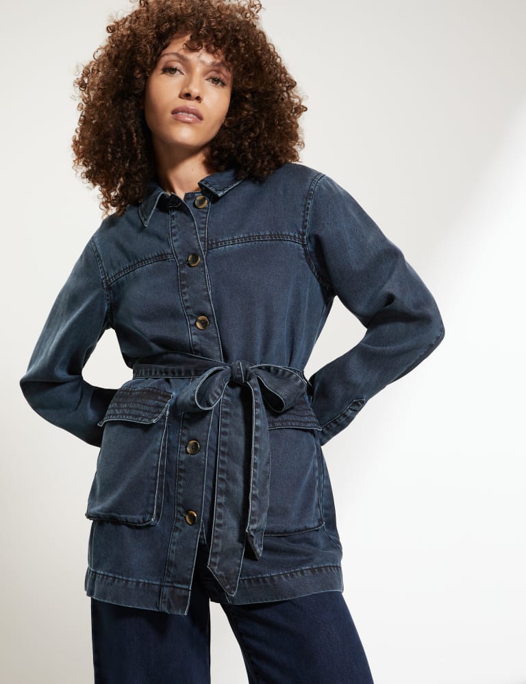 Tencel Belted Shacket JAEGER M S IE
