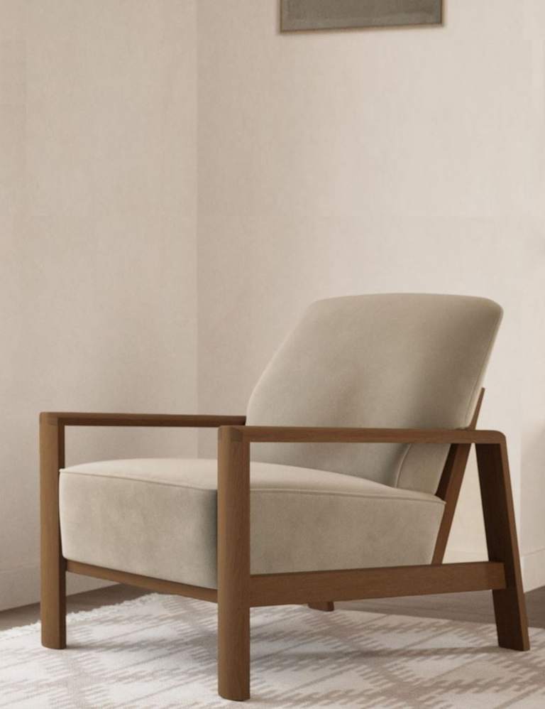 Dempsey Oak Accent Chair 1 of 5