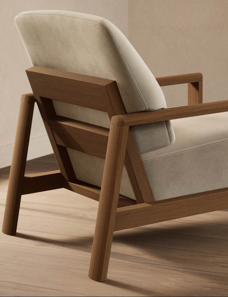 Dempsey Oak Accent Chair 2 of 5