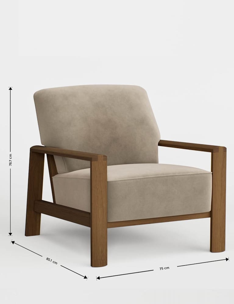 Dempsey Oak Accent Chair 5 of 5