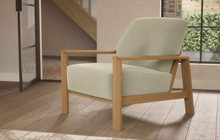 Dempsey Oak Accent Chair 1 of 5