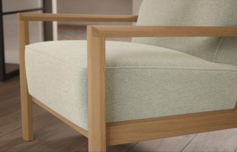 Dempsey Oak Accent Chair 3 of 5