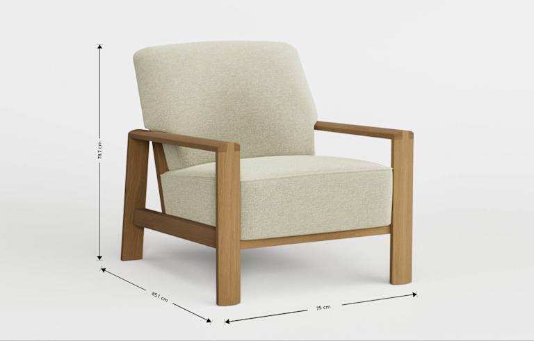 Dempsey Oak Accent Chair 5 of 5