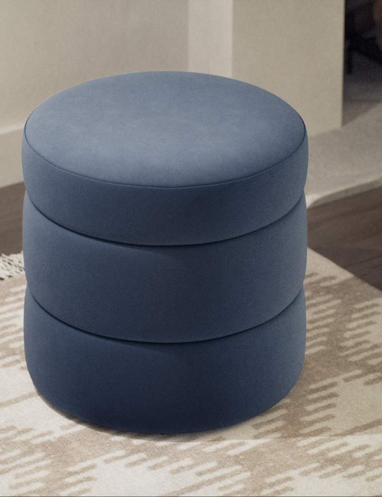 Fluted Storage Footstool 1 of 5